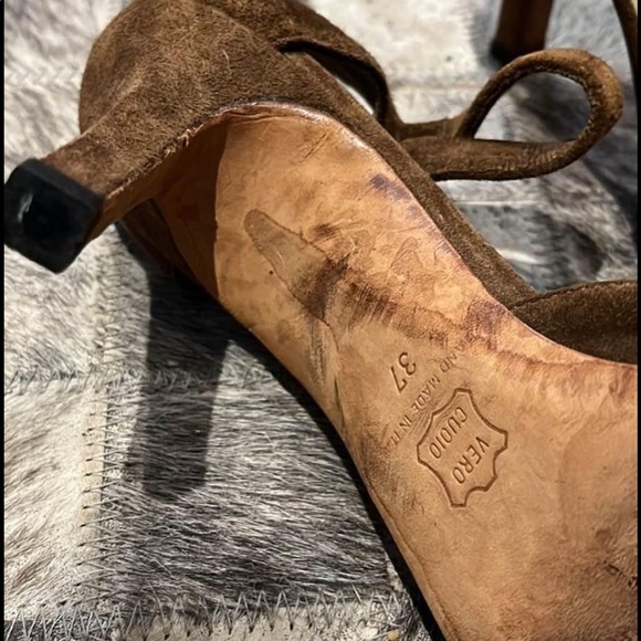 MANOLO BLAHNIK Brown Suede Heels - Picture 3 of 3